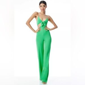 $395 Alice + Olivia Havana Front Tie Jumpsuit
